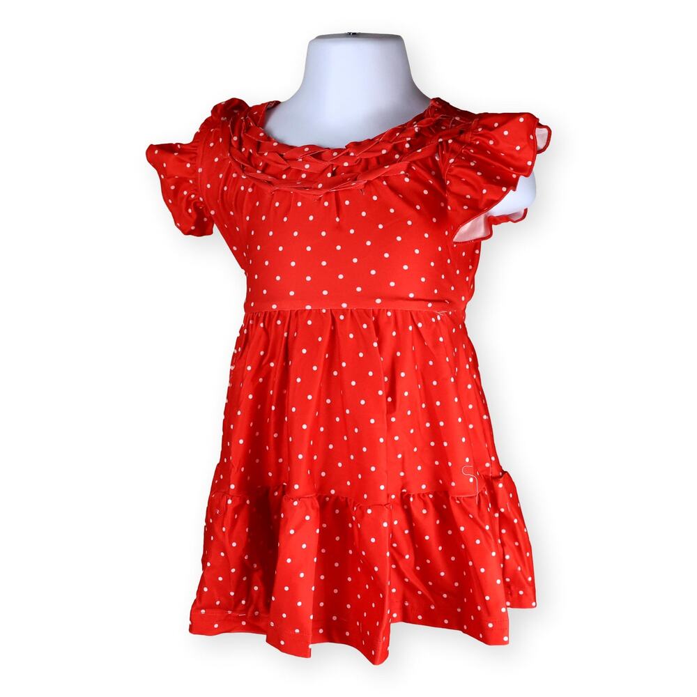 Cheeky Plum Red Polka Dot Dress Girl's Size 4T NWT